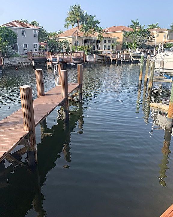 Private dock in the backyard