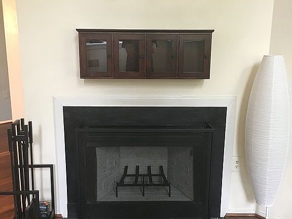 Wood-burning fireplace
