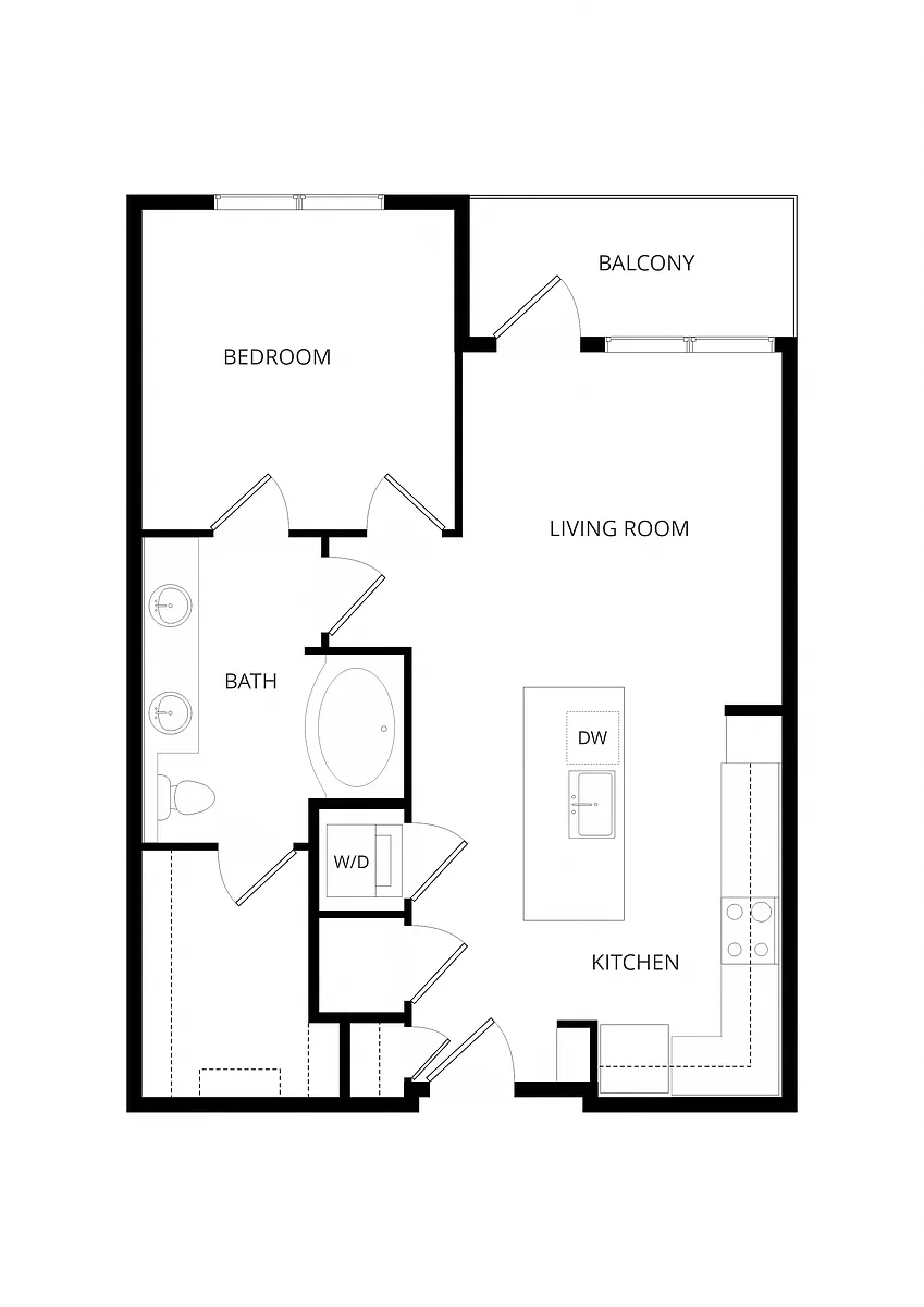 Floor plan 1X1 A1