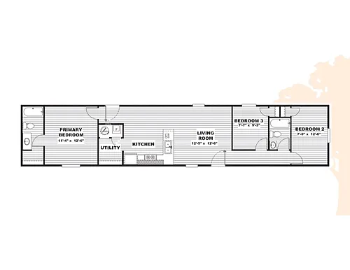 Floor plan Three Bedroom