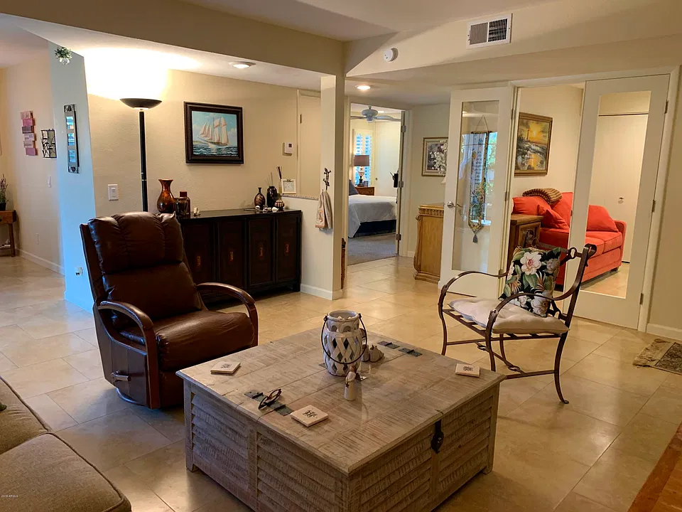 Living room opens up