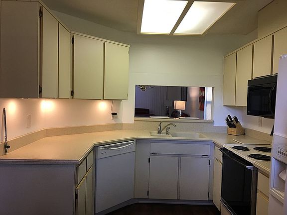 Kitchen with corian counters