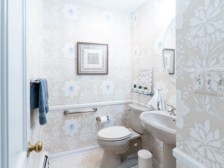 First floor half bathroom.