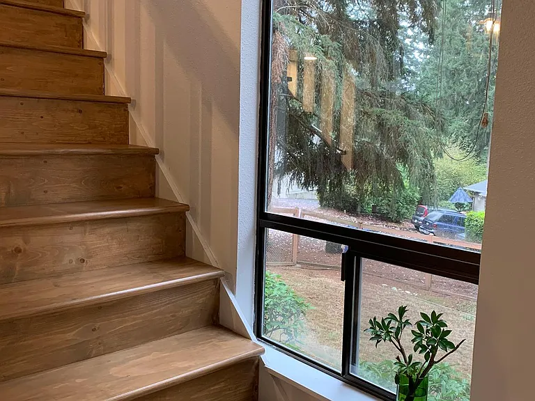 Stairs to the loft.