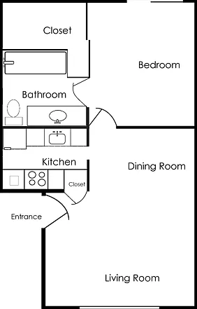1 bedroom - 1 bath - 800 sq ft - RD 1 bedroom - 1 bath - 800 sq ft - RD