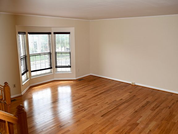 Living room with bay window