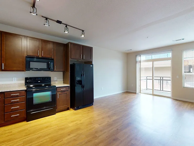 Gourmet Kitchen, Dining, and Living Room
