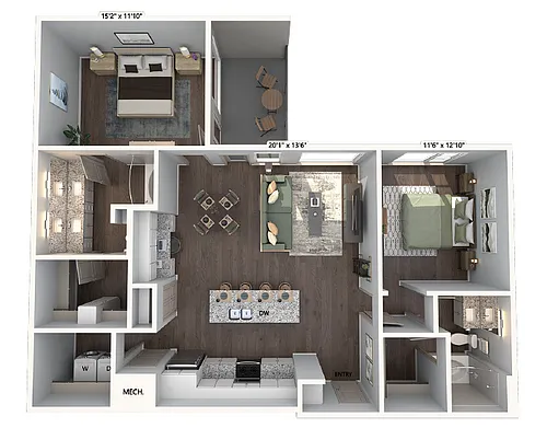 Floor plan B3-1254-W