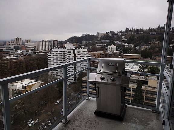 Enjoy BBQ on deck with view of West Hills