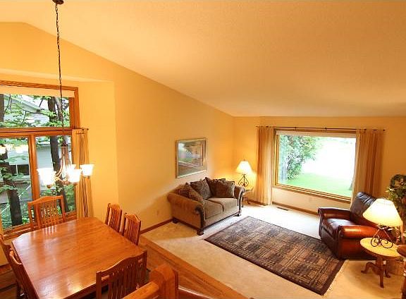 Adjoining dining room has a tall vault, and transom windows for extra light...