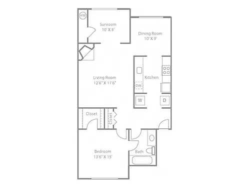 Floor plan Willow with Sunroom