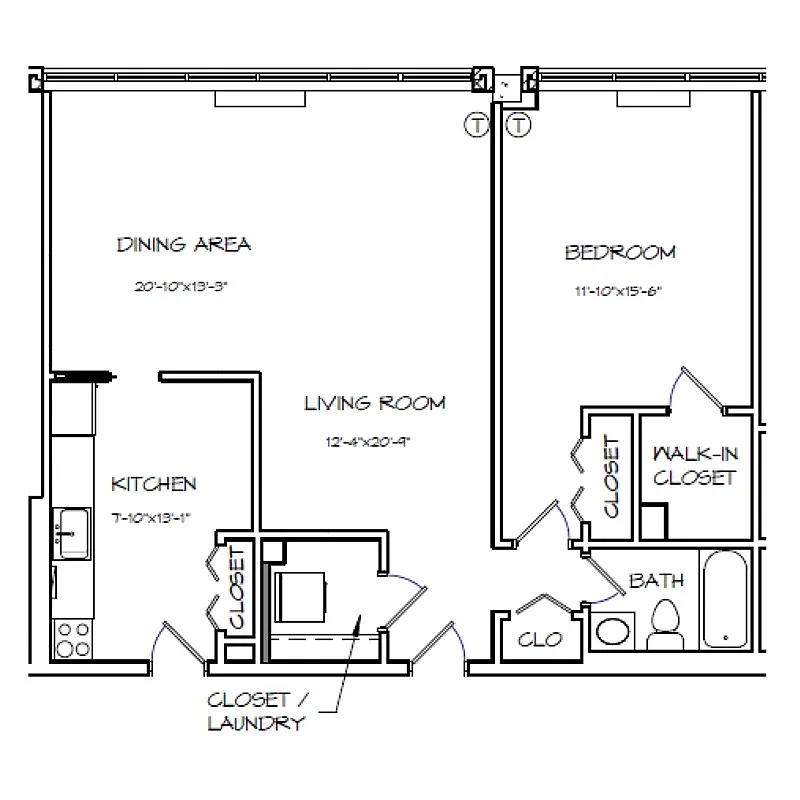 Floor plan A14 WF 80