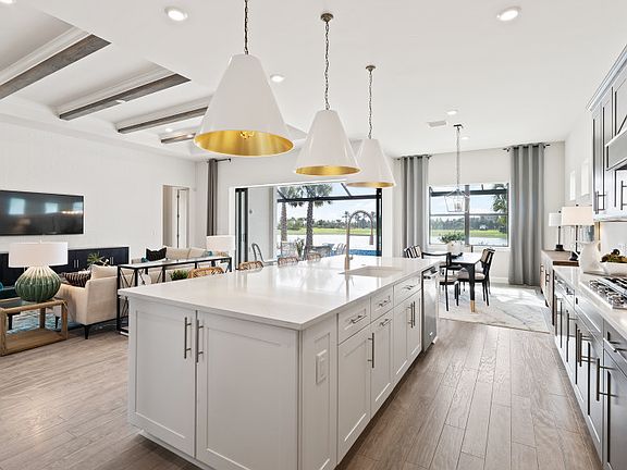 Open floor plan with connected living spaces