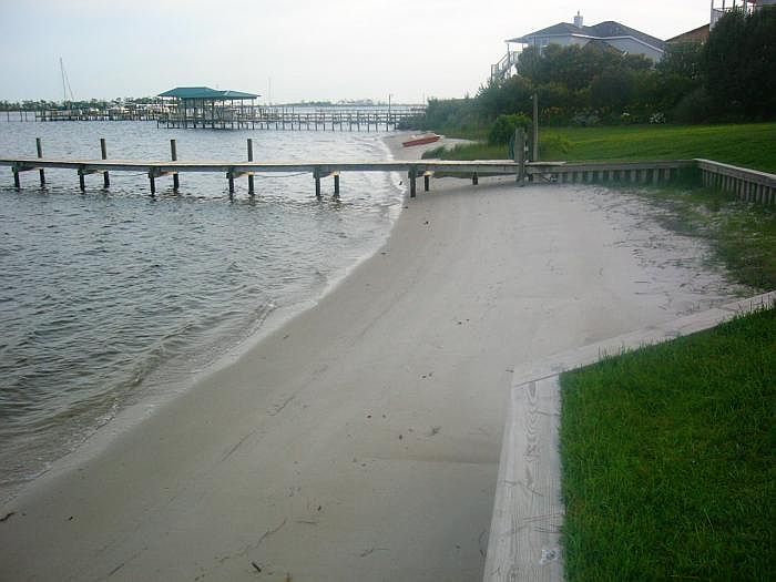 private beach area