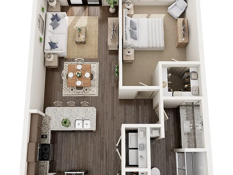A1HC | 1x1 | 790 sf A1HC | 1x1 | 790 sf