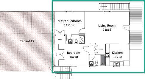 Floorplan of rental side