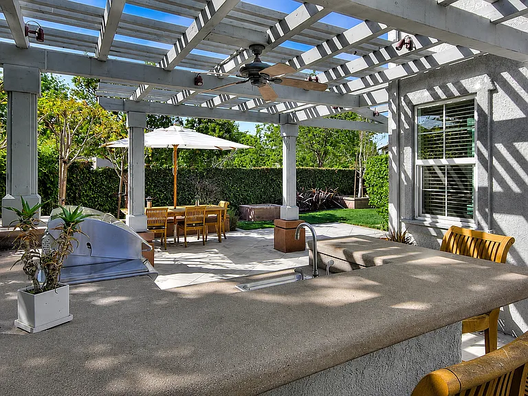 Multiple outdoor spaces for relaxing and entertaining.