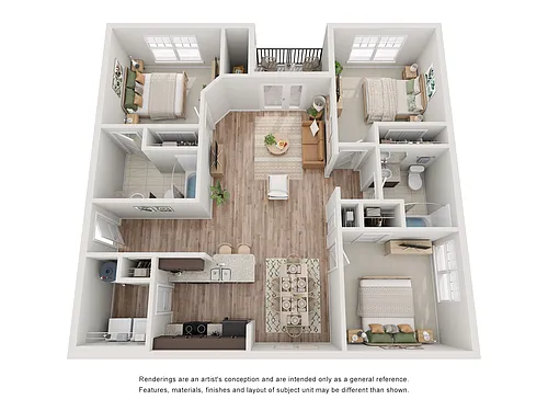 Floor plan 3 Bedroom Two Bathroom