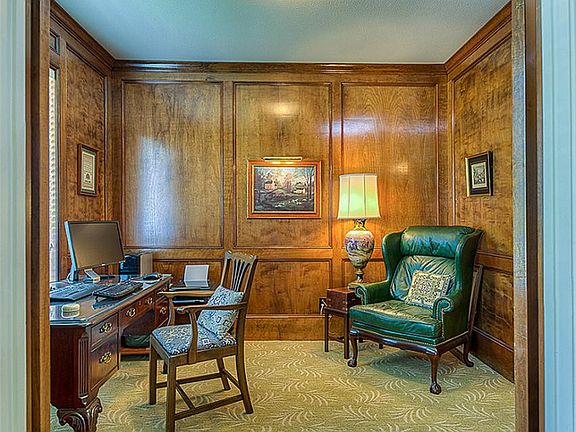 Gorgeous Block Paneled Study just off the Entry