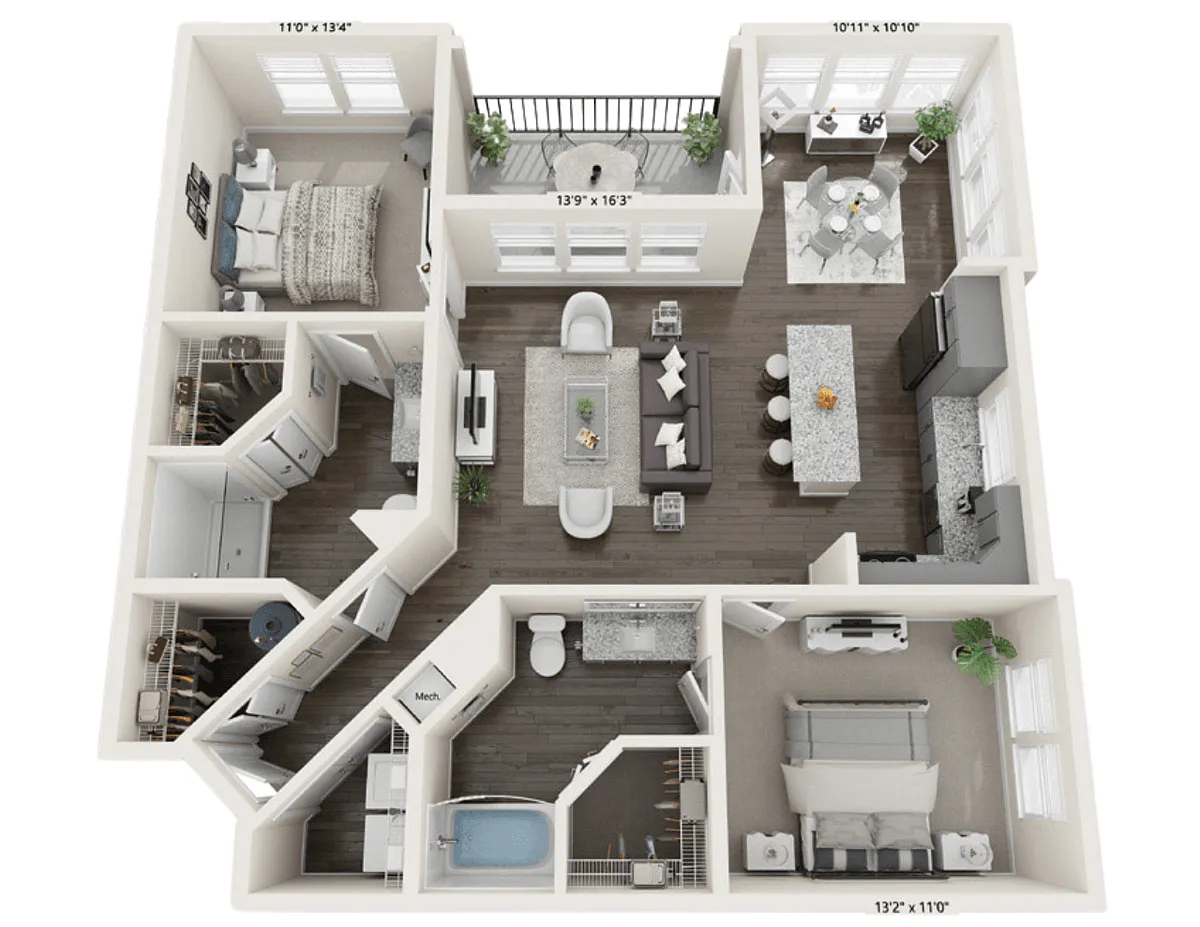 Floor plan 2C