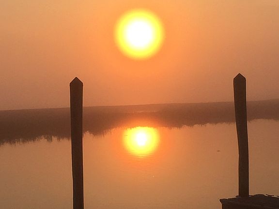 Summer sunrise from the deck