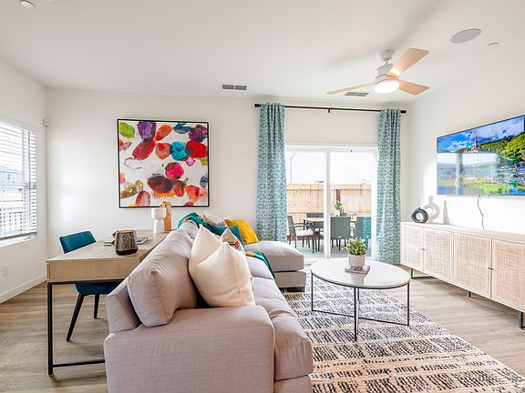 Great room adjacent to dining area