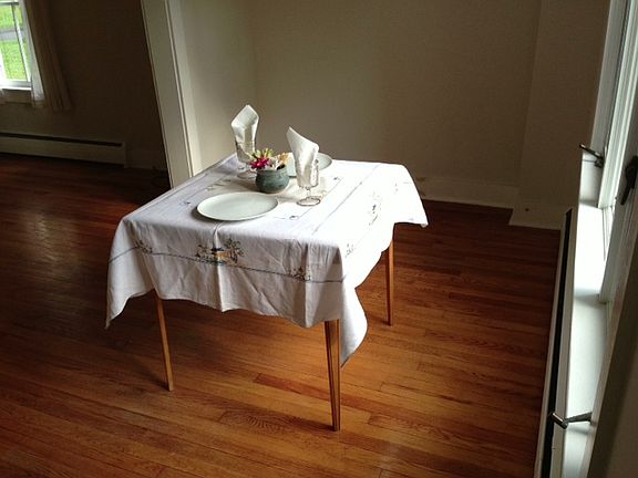 Holds dining table for 8