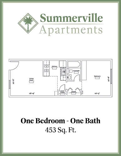 Floor plan 1 Bed - Renovated