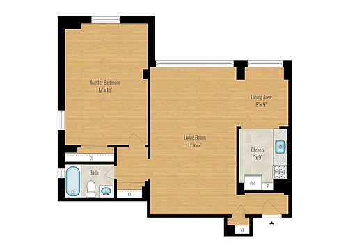Floor plan 1 Bedroom