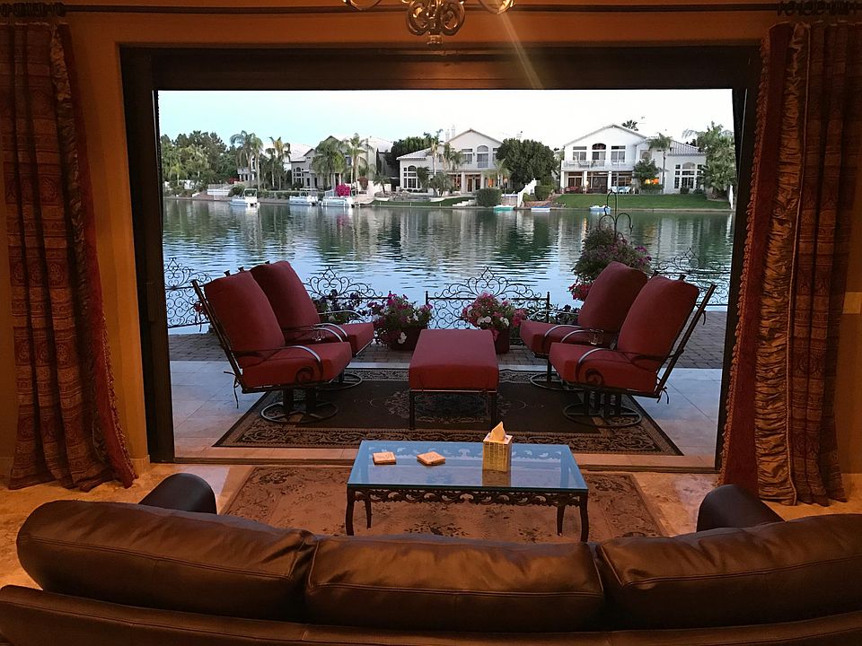 Enjoy the lake view from inside or outside