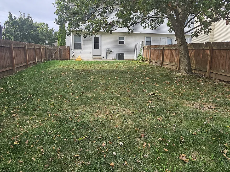 Fenced backyard