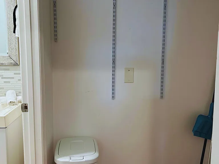 Includes a large closet equipped with useful essentials.