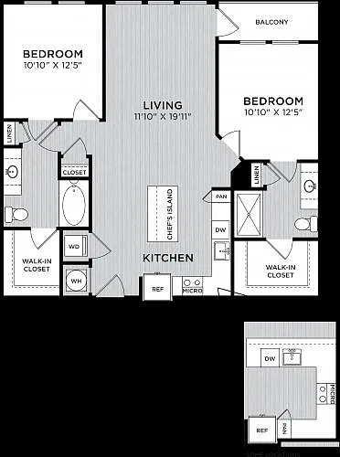 Floor plan Two Bedroom