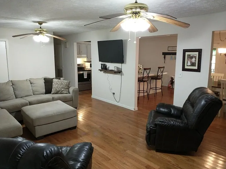 living room and kitchen dining