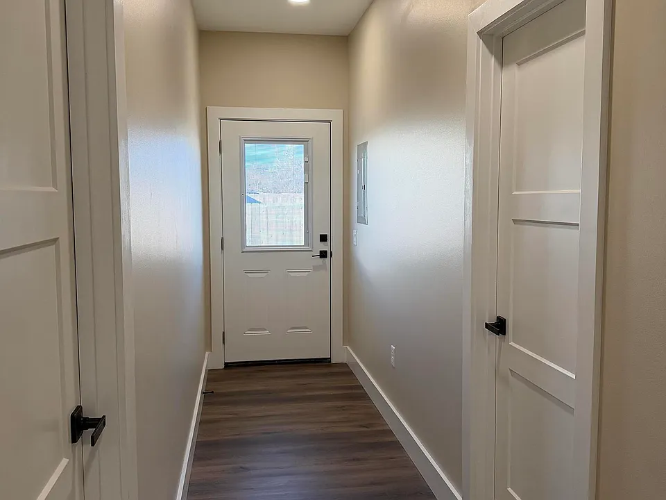 Hallway leading to backyard
