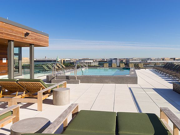 Lounge around on this rooftop social space