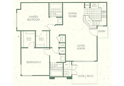 Floor plan Spruce Village 2x2