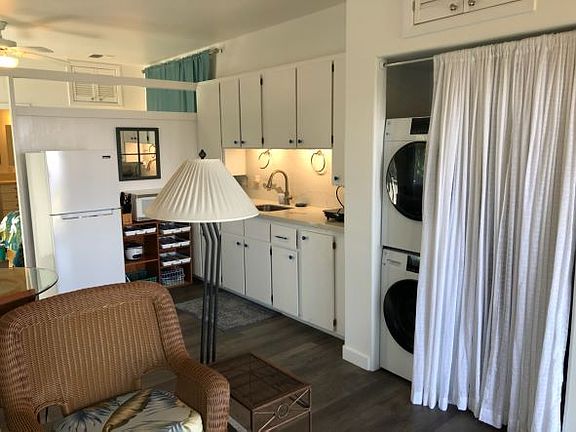 view of kitchen and laundry closet