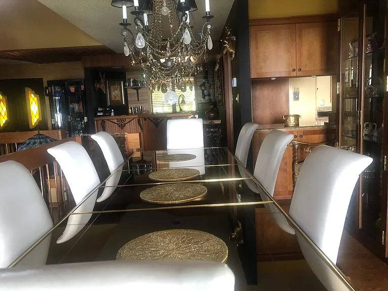 Dining room with airplane views