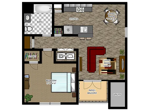 Floor plan 1BR
