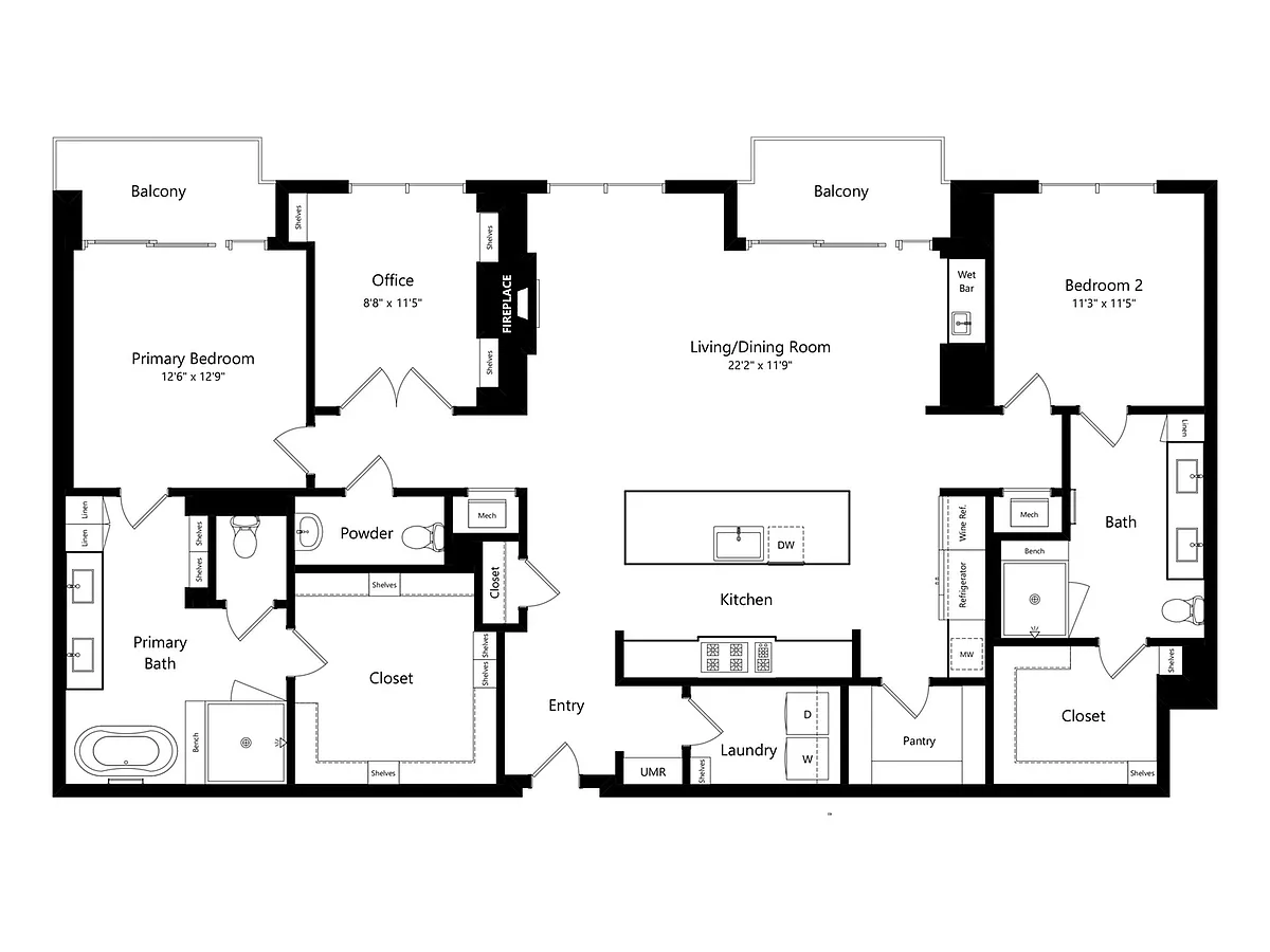 Floor plan PH6