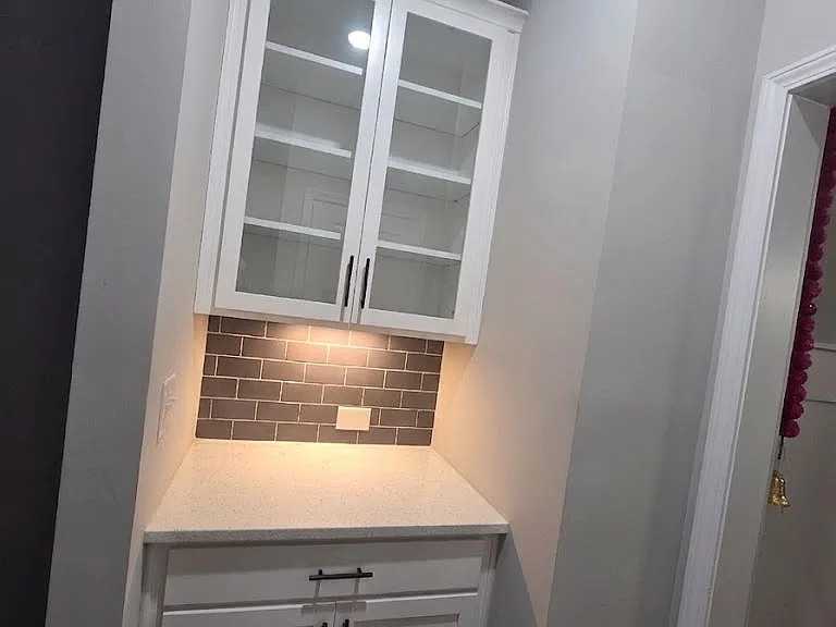 Butler's Pantry with under cabinet light