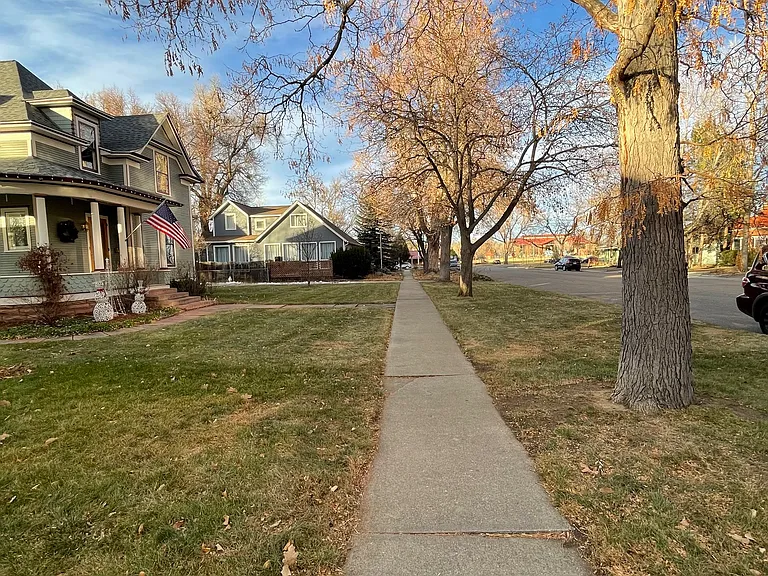 The view looking north.