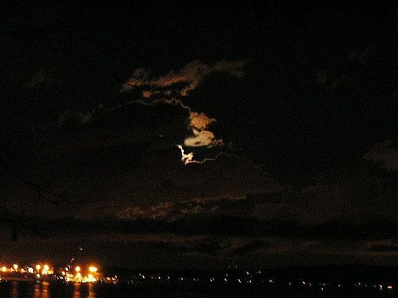 Night view from front yard