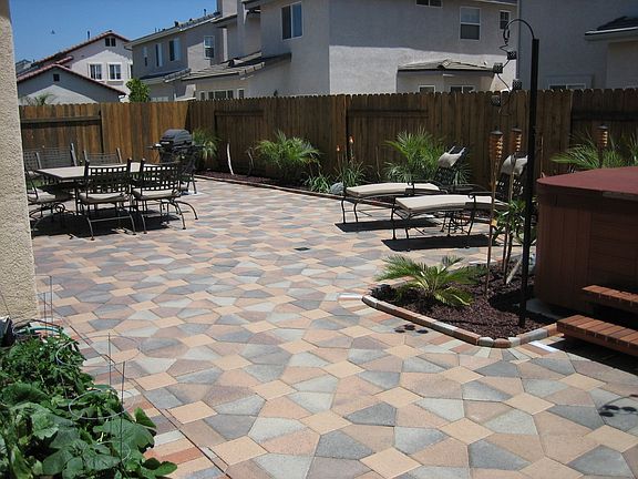Backyard with Pavers