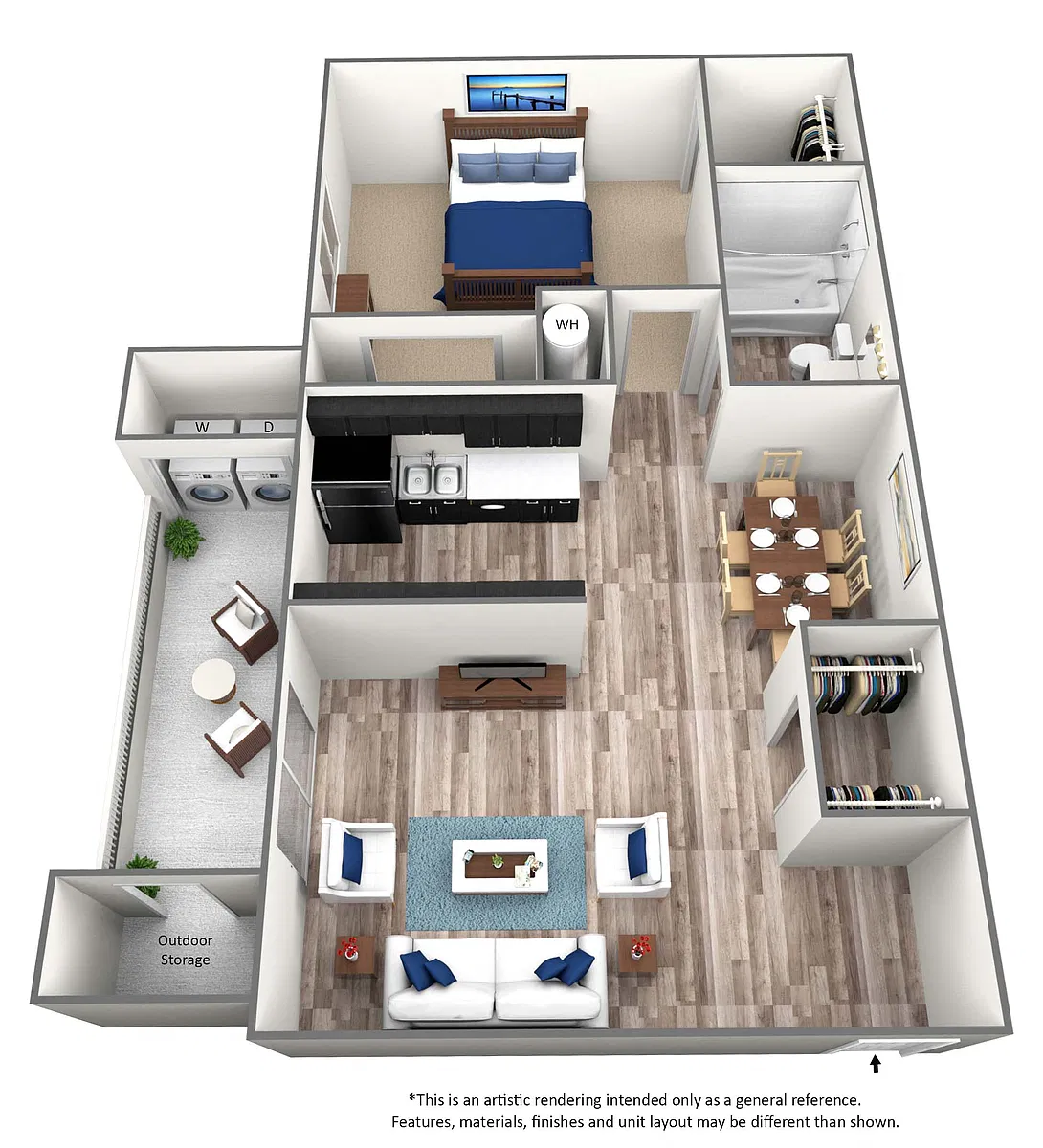 Floor plan A2 - Partly Renovated