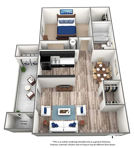 Floor plan A2 - Renovated