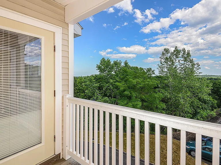 Homes feature private patios or balconies