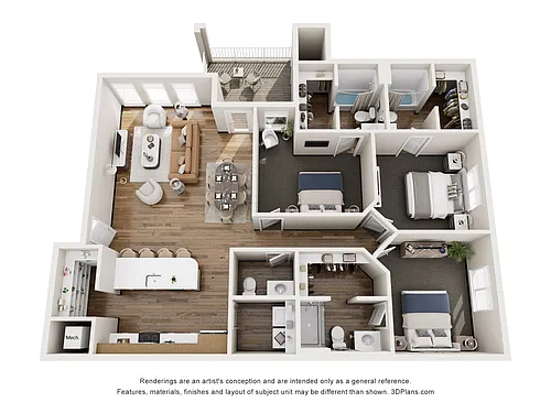 Floor plan Cypress - The Heights at Fairway Flats