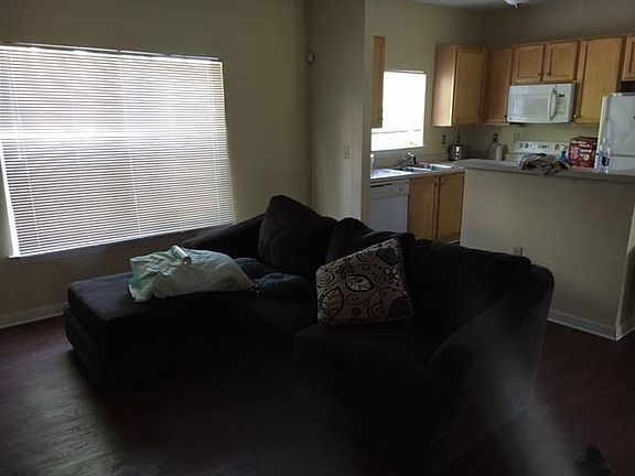 Living Room with Kitchen in Background